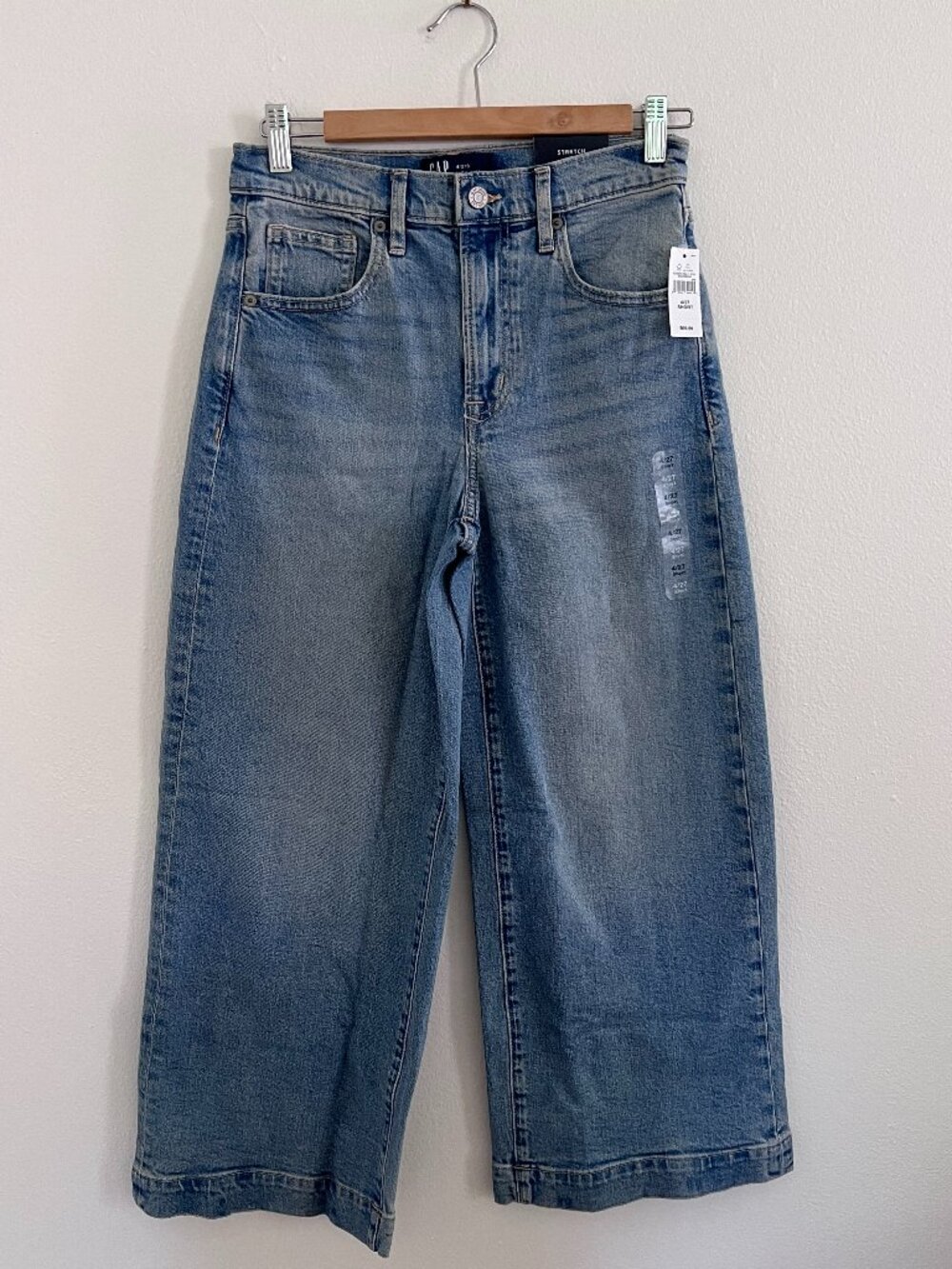 GAP Denim Wide Leg High Rise Crop